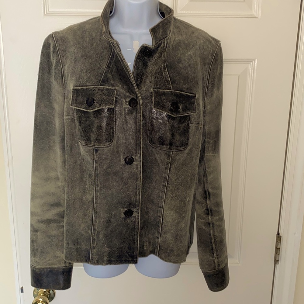 ๐ฉRare like new KORS MICHAEL KORS vintage leather jacket